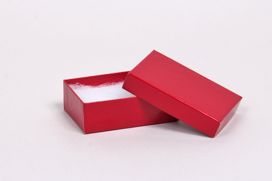 (#21) 2-1/2 x 1-1/2 x 7/8 CHERRY RED GLOSS JEWELRY BOXES