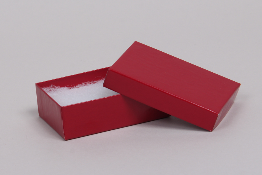 (#32) 3-1/16 x 2-1/8 x 1 CHERRY RED GLOSS JEWELRY BOXES