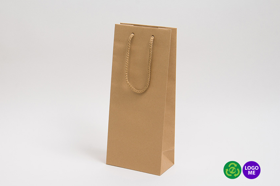 5.5 x 3.5 x 13 NATURAL KRAFT EUROTOTE SHOPPING BAGS