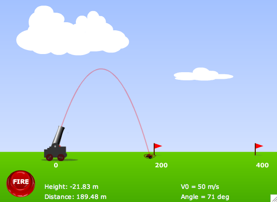 Projectile Motion, Projectile Motion Simulation