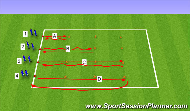 Football/Soccer Session Plan Drill (Colour): Warm Up 2