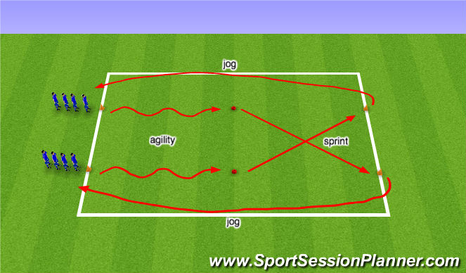 Football/Soccer Session Plan Drill (Colour): Warm Up 6