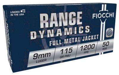 9MM 115GR Range Dynamics FMJ 50rds