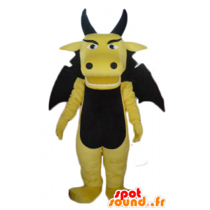 Yellow and black dragon mascot, funny and impressive - MASFR22870 - Dragon mascot