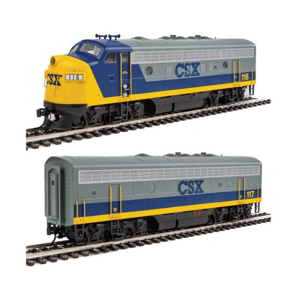 Walthers Mainline HO F7A-B Set CSX "YN2" w/ DCC & Sound