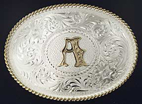 Montana Silversmiths Initial A Western Belt Buckle - Western Belt Buckles | Spur Western Wear