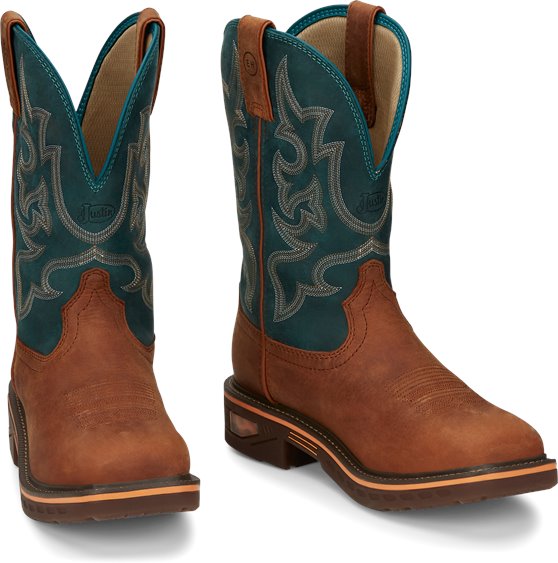 Justin "Resistor" Nano Comp Toe Work Boot, - Men's Western Boots | Spur Western Wear