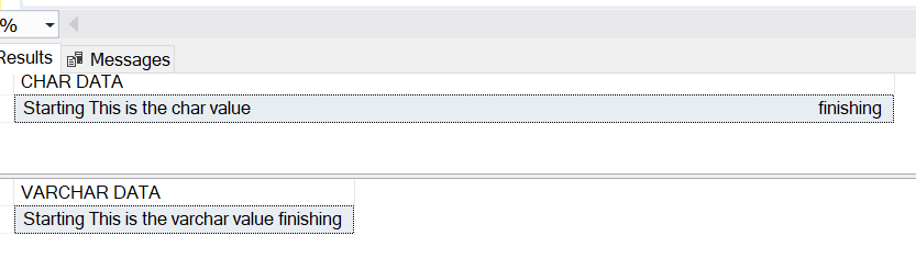 Varchar SQL vs char SQL in SQL Server.