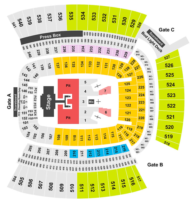 Acrisure Stadium Seating Map