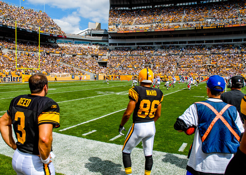 Pittsburgh Steelers play the Buffalo Bills at Acrisure Stadium