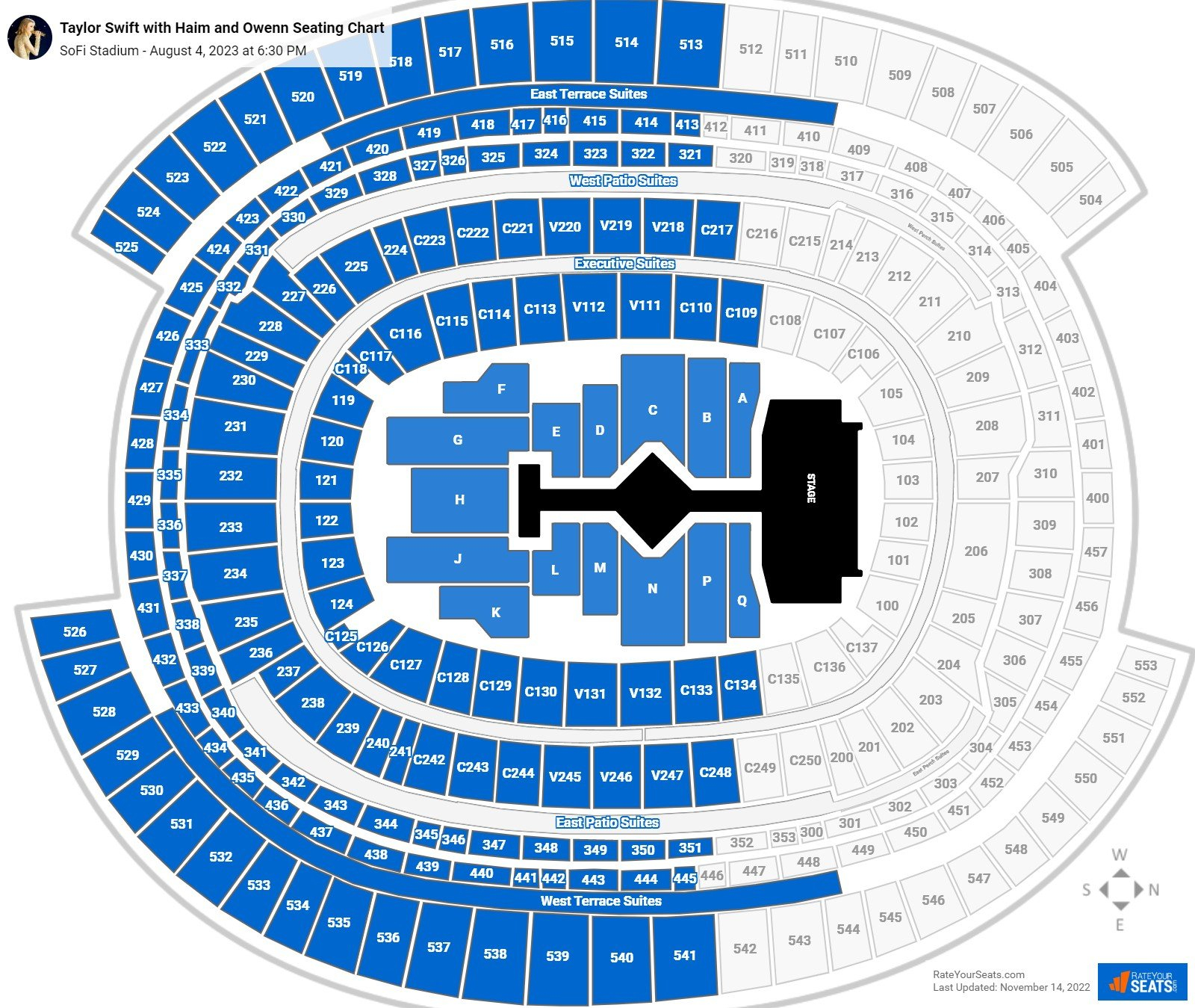 Taylor Swift Sofi Stadium Seating Chart Insiders Guide