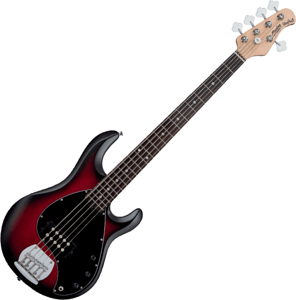 SUB Ray5 (JAT) - red ruby burst satin Solidbody e-bass Sterling by musicman