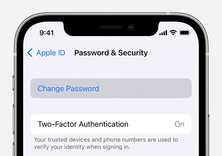 change password iphone