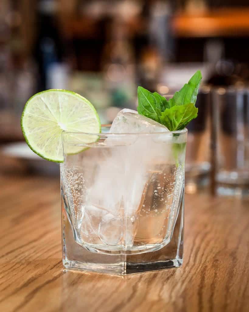 No Alco-Holly Basil Lime Spritzer