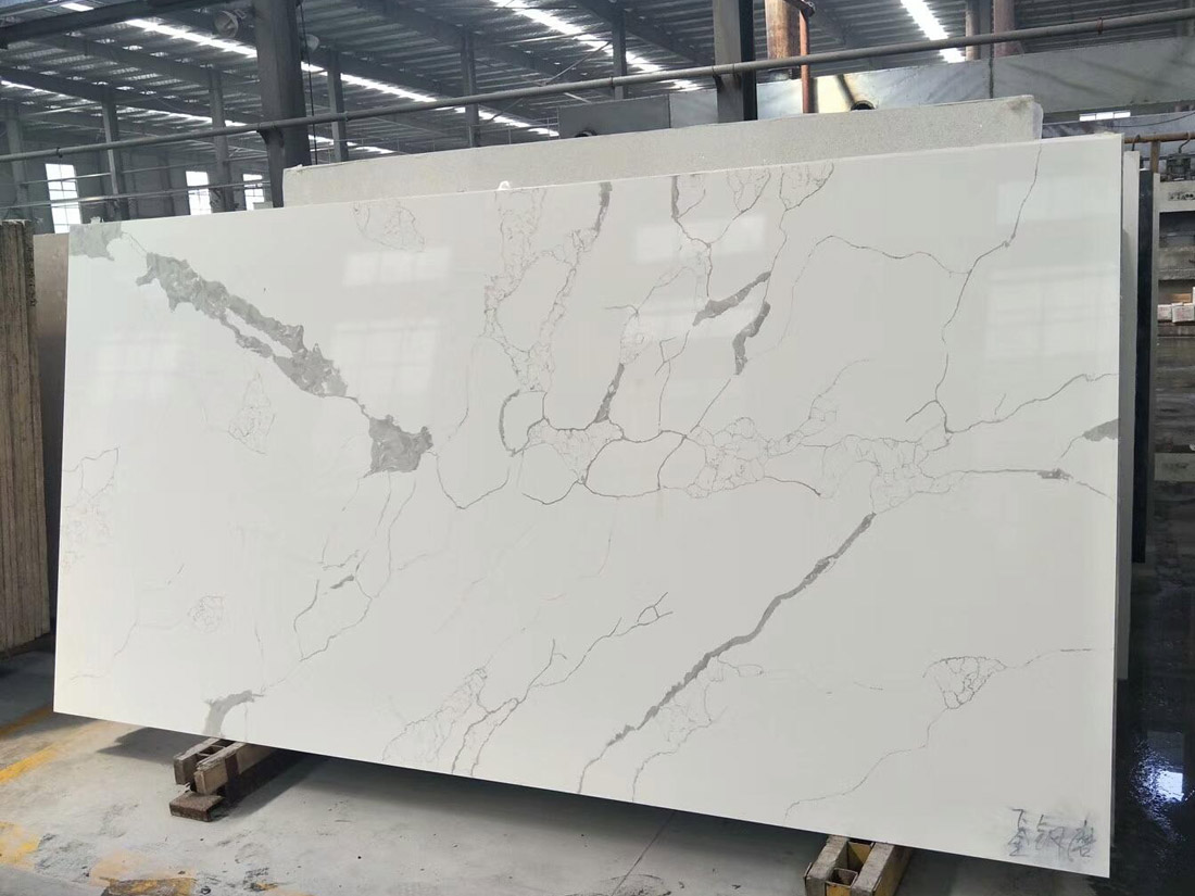 New Design Calacatta Quartz Stone Slabs