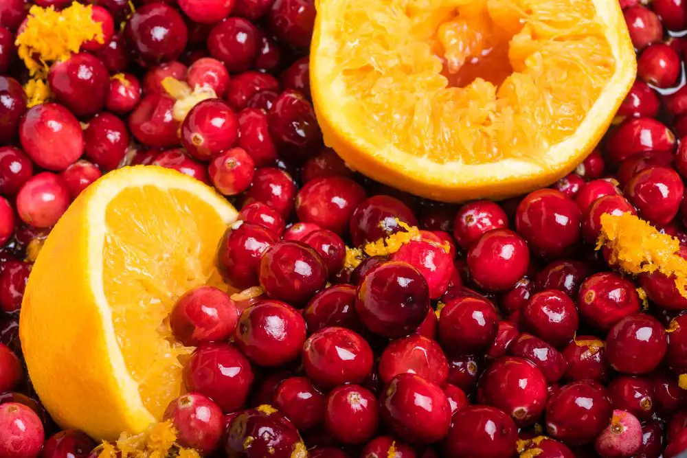 Cranberries and oranges