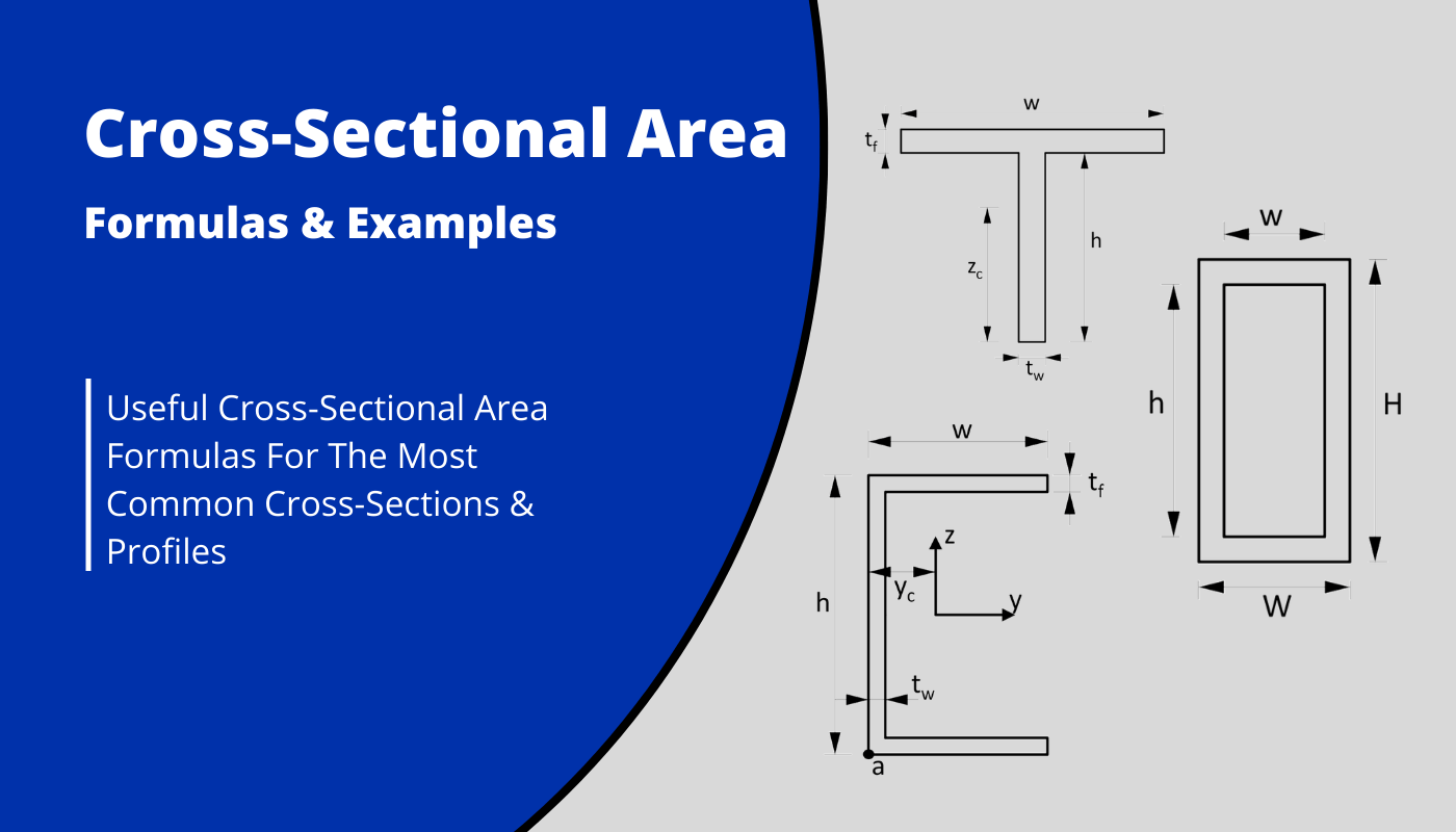 Cross-sectional area formulas for different profiles and cross-sections