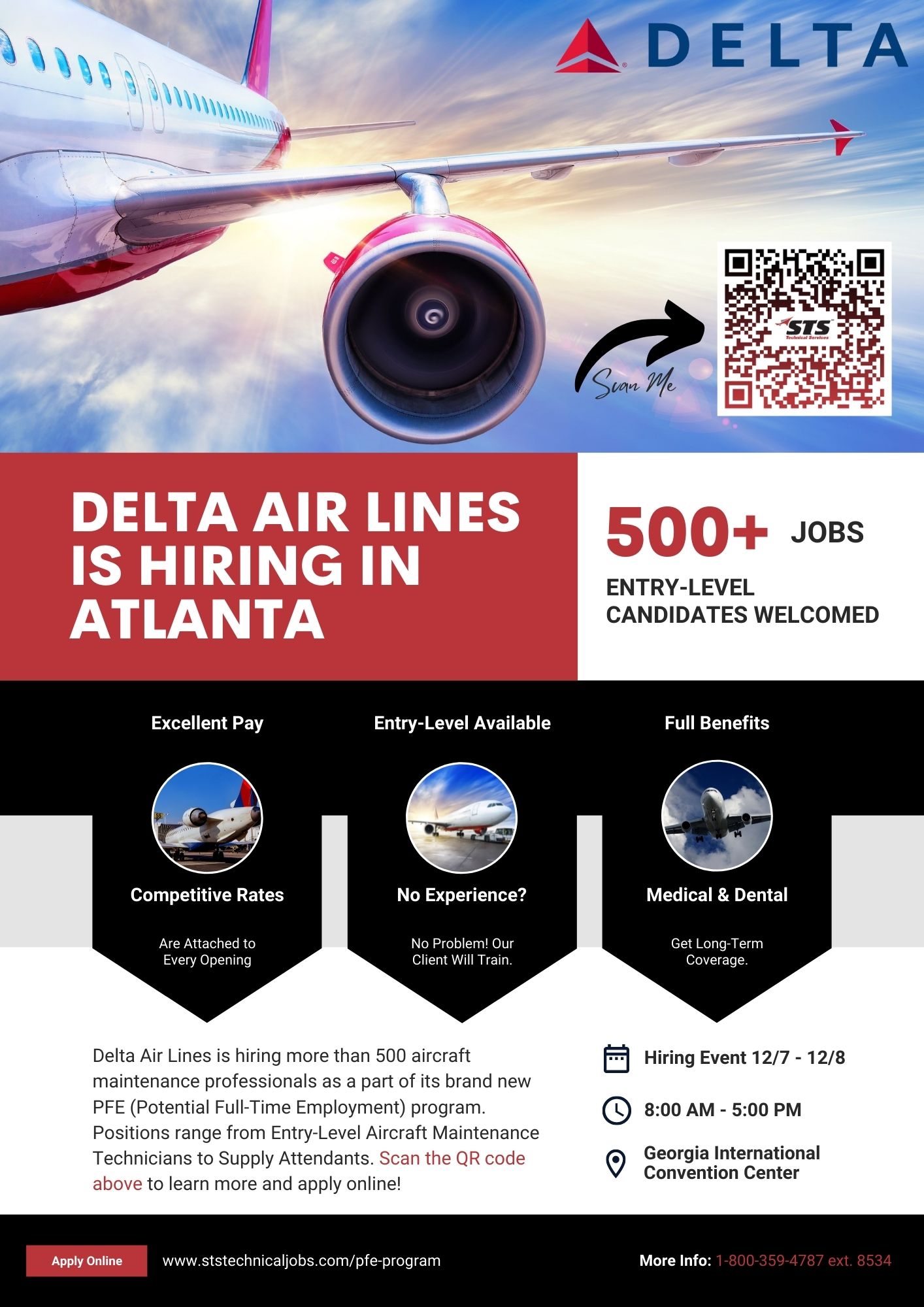 Delta Air Lines is Hiring 500+ in Atlanta EntryLevel Available