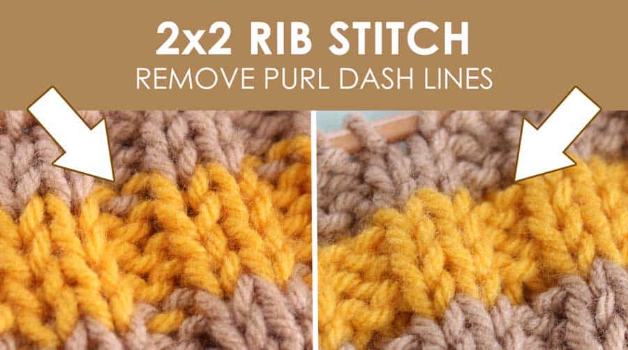 How To Remove Purl Dash Lines Knitting Technique Studio Knit