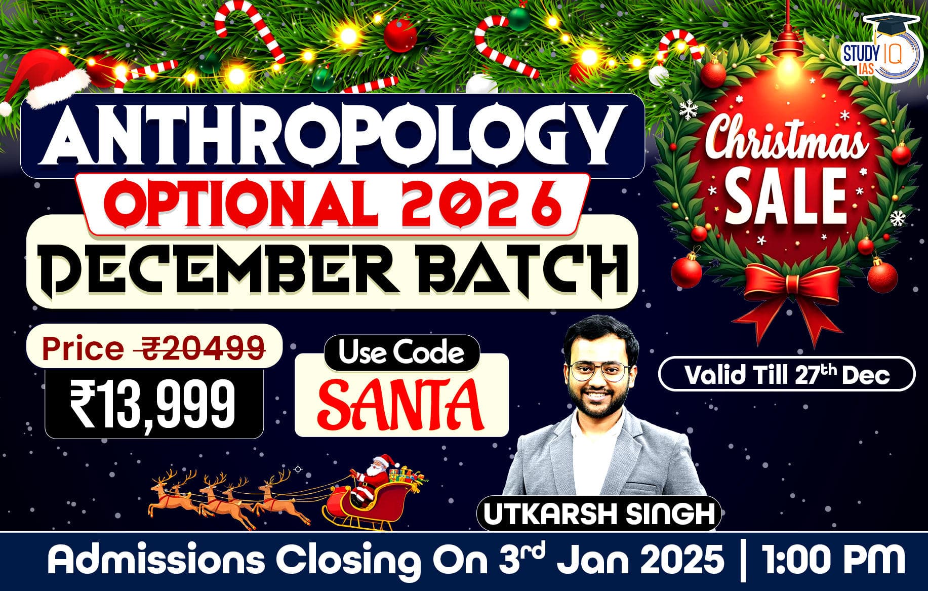 UPSC IAS (Mains) Anthropology Optional Live 2025-2026 (Comprehensive) December Batch