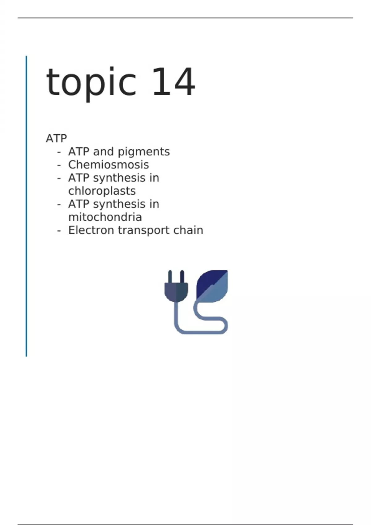 Summary Eduquas (England) A level biology paper 1: Importance of ATP ... image.