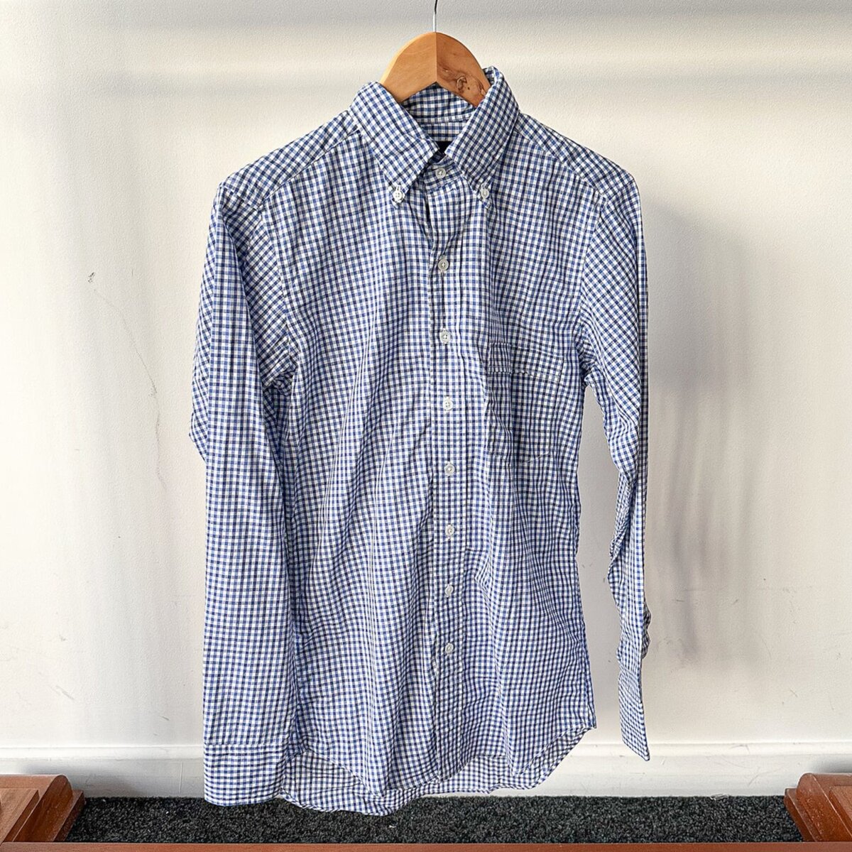 Drake's - Linen Check Cheesecloth Shirt Cotton Linen - $123.00