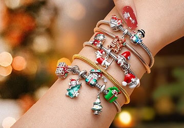 Looking For The Perfect Christmas Gift? Gnoce Jewelry Has Sparkle ForR Everyone! - unique holiday jewelry, personalized jewelry gifts, high-quality sterling silver charms., Gnoce Christmas jewelry, affordable charm bracelets