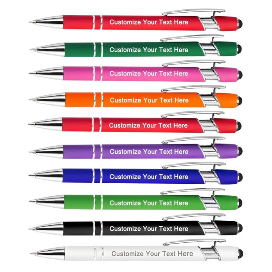 Custom Pens Bulk,Personalized Pens with Free Engraving,Customized Stylus Ballpoint Pens with Your Name