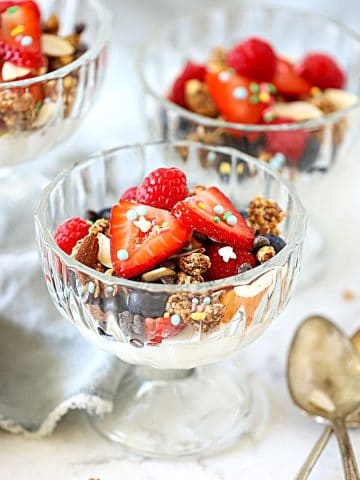 Yogurt sundae in a bowl