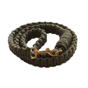 Dark Green Fancy Macrame Dog Leash