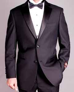  2-button Liquid Jet Black Tuxedo 