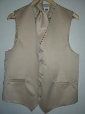  KA1298 - BEIGE (CHAMPANE) VEST& TIE SET 