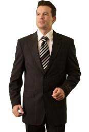  Trueran-Viscose Liquid Jet Black Pinstripe Classic