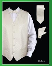  4 Piece Vest Set (Bow Tie