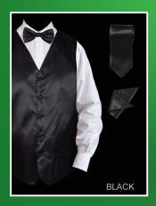  4 Piece Vest Set (Bow Tie