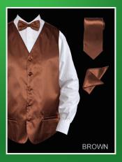  4 Piece Vest Set (Bow Tie