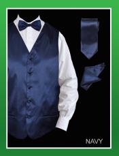  4 Piece Vest Set (Bow Tie