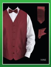  4 Piece Vest Set (Bow Tie