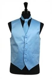  Vest Tie Set Light Blue 