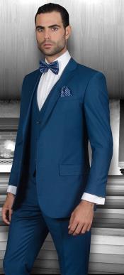  mens Teal Suit Slim narrow Style