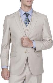  Notched Lapel 2-Button Front Vested Suit