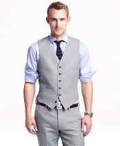 Mens2PieceLinenCausalOutfitsVest&Pants/