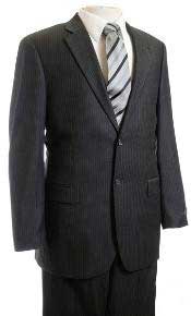  Suit Dark Grey Masculine color Pinstripe