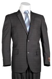  Mens Plaid Suit Vitali Dark Grey