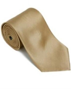  Gold 100% Silk Solid Necktie With