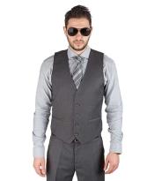   Grey Matching Fashionable 5 Button