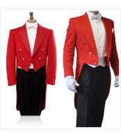 MensRed/Black3PieceTailTuxedoFormalWeddingTuxedo