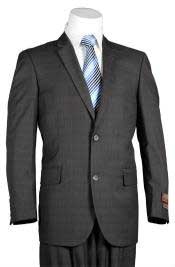  Mens Plaid Suit Fitted Trim Fit