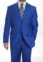  Two Button Suit Royal Blue Suit