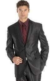  Shiny Flashy sharkskin Single Breasted Suit